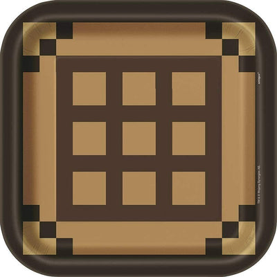 Minecraft Square 9 Inch Dinner Plates [8 Per Package] - Free Shipping 