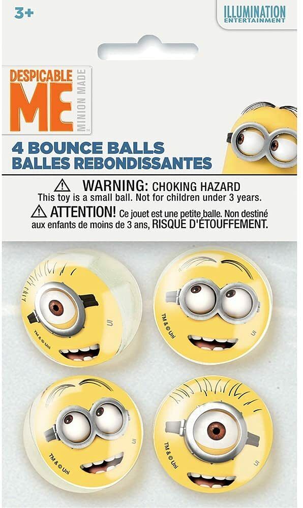 Despicable Me Bounce Balls 4ct - Free Shipping