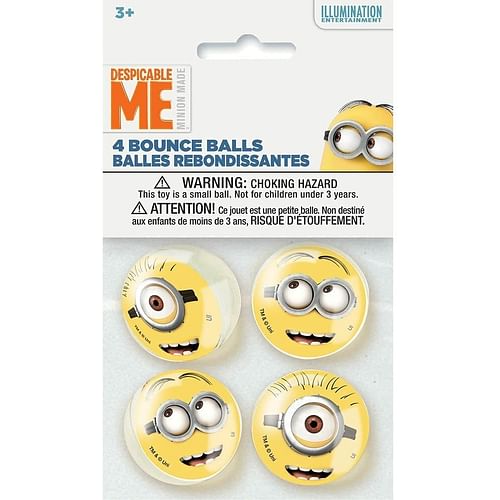 Despicable Me Bounce Balls 4ct - Free Shipping