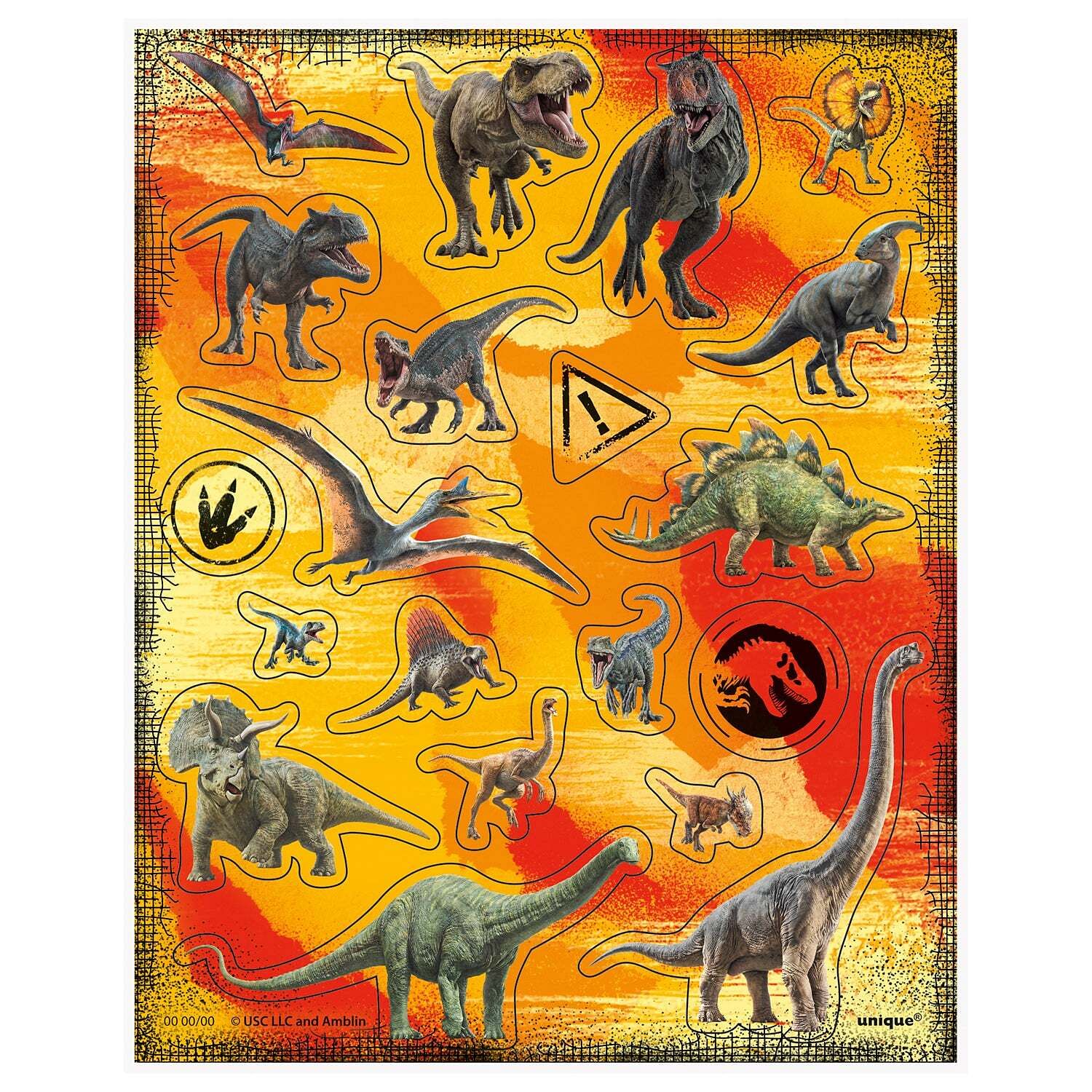 Jurassic World Dominion Sticker Sheets [4 per Pack] - Free Shipping