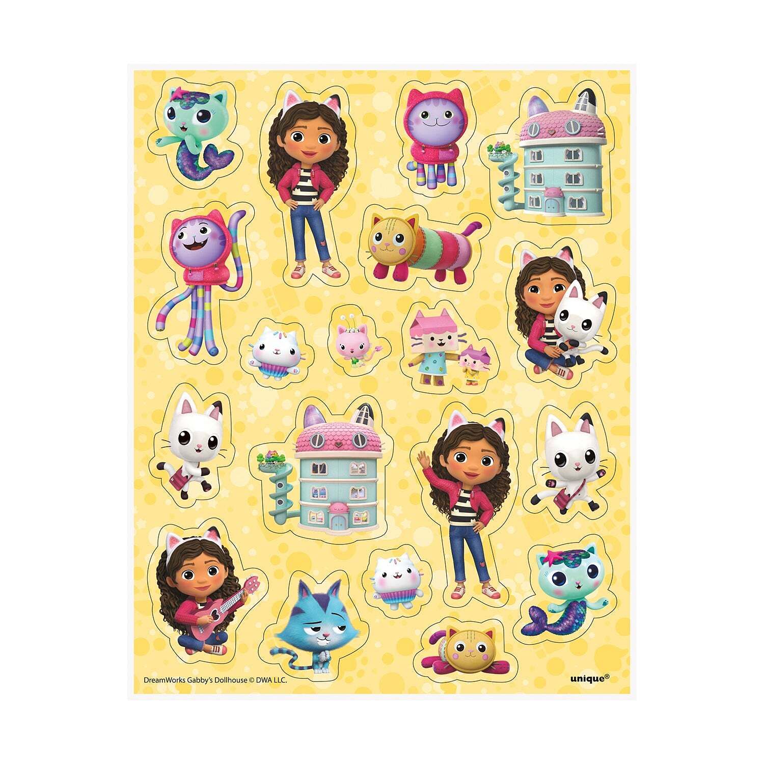 Gabby's Dollhouse Party Favor Sticker Sheets [4 per Pack] - Free Shipping