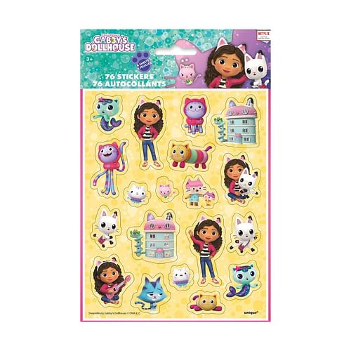 Gabby's Dollhouse Party Favor Sticker Sheets [4 per Pack] - Free Shipping