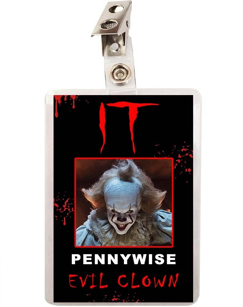 IT Pennywise Clown ID Badge 