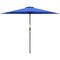 9ft Half Round Umbrella Outdoor Patio Garden Balcony Parasol Window Sun Shade w/ 5 Ribs, Deep Blue