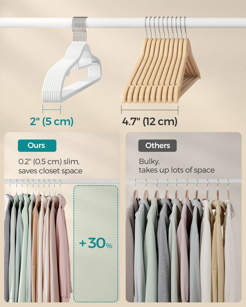 SONGMICS Heavy-Duty Plastic Hangers 