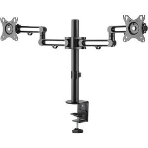 Desk Mount Dual Monitor Arm - Ergonomic VESA Compatible Mount for up to 32 inch Displays - Desk / C-Clamp - Articulating 