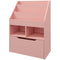 HOMCOM Kids Bookcase with Storage Drawer for Books, Reading Nook, for Classroom, Bedroom, Playroom, Pink
