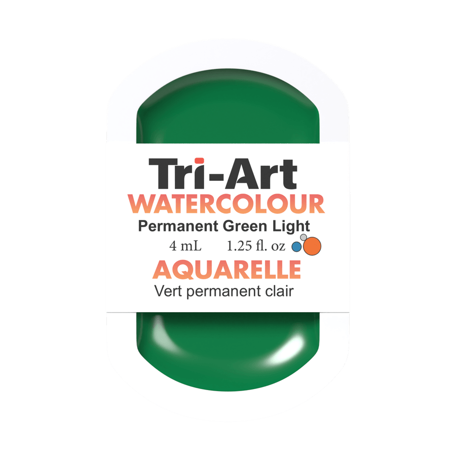 Tri-Art Water Colours - Permanent Green Light 