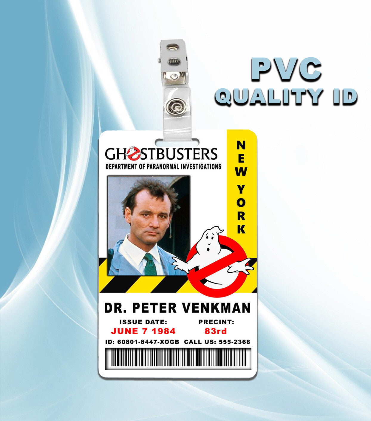 Ghostbusters Peter Venkman ID Badge PVC 