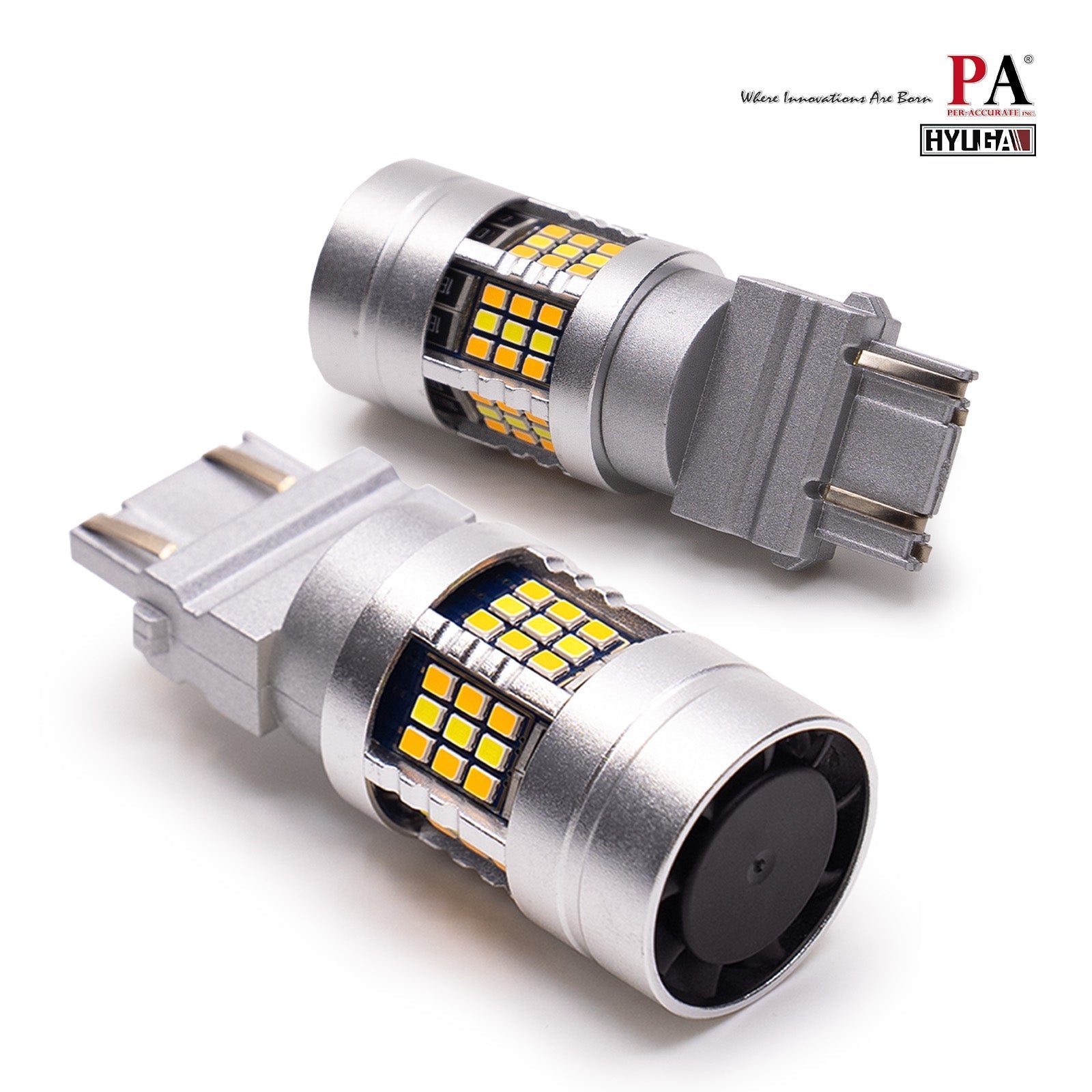 Fit For 1999-2004 Ford Mustang GT 3157 custom LED Front Turn Signal CANBUS Error Free White Amber | G54 Series HYUGA (Pack of 2) 