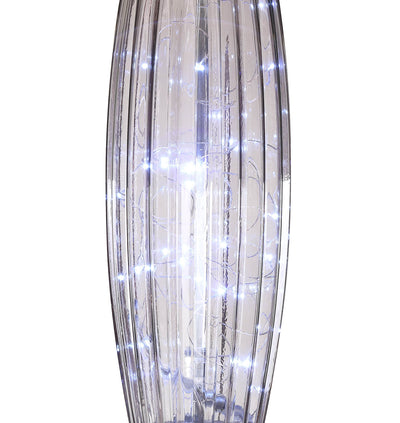 15" X 15" X 28" Sand Nickel Metal Table Lamp 