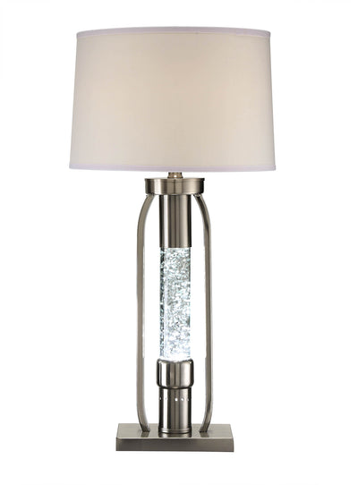 15" X 15" X 31" Sand Nickel Table Lamp 
