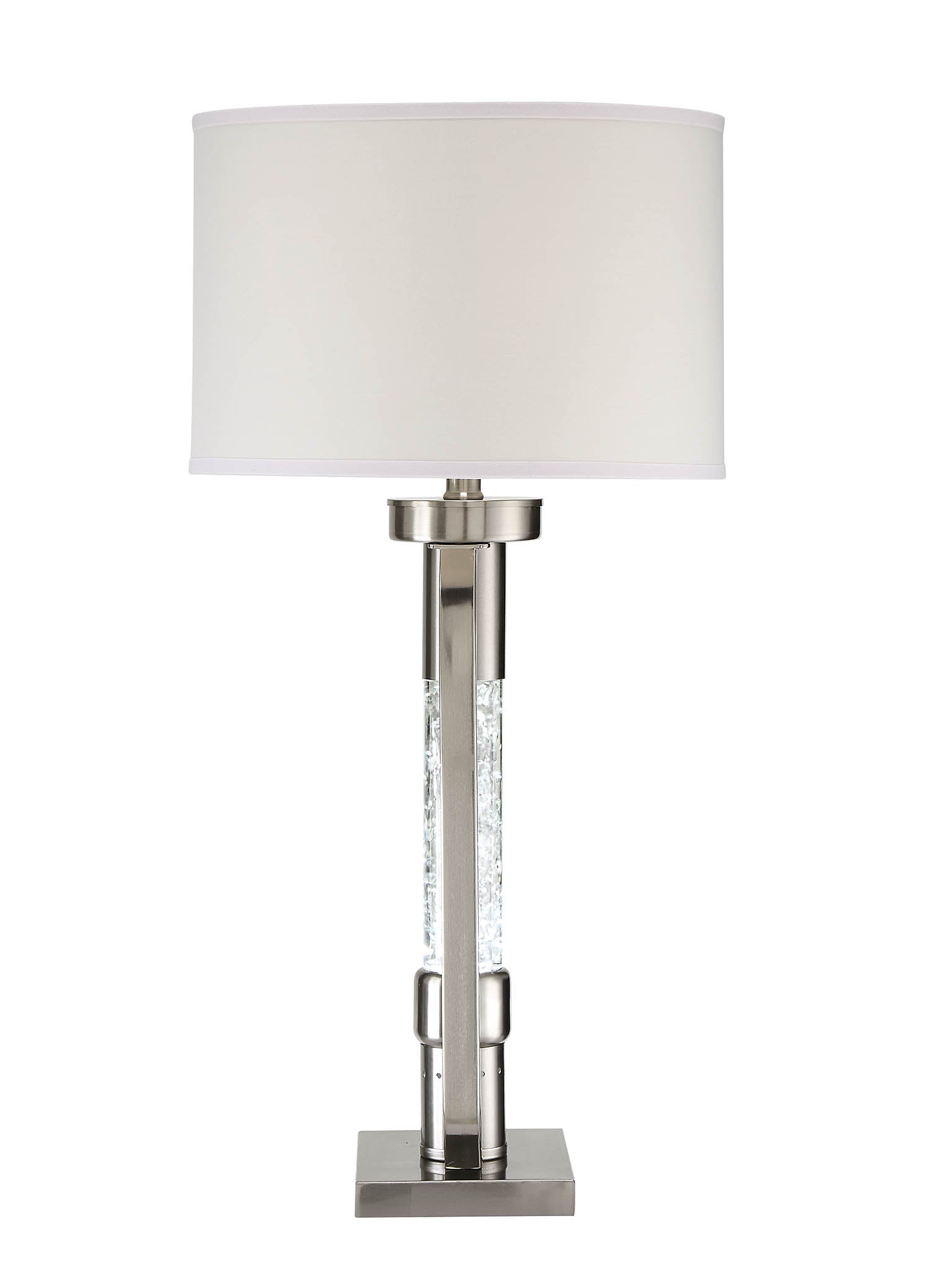 15" X 15" X 31" Sand Nickel Table Lamp