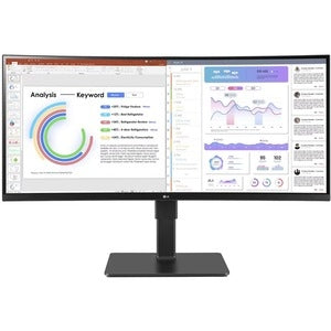 LG Ultrawide 34BQ77QB-B 34" Class UW-QHD Curved Screen LED Monitor - 21:9 - Textured Black 