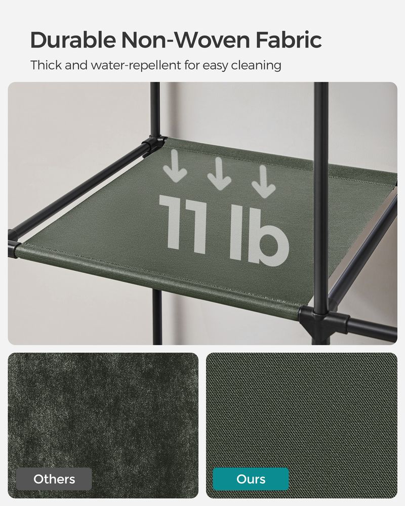 SONGMICS Wardrobe Closet Organizer with Cover 