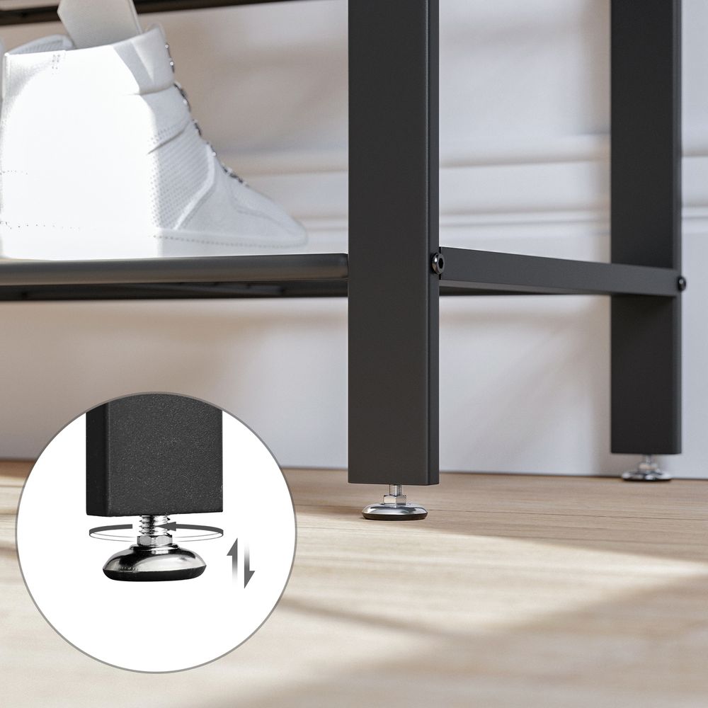 VASAGLE Industrial Coat Rack with Bench for Entryway 