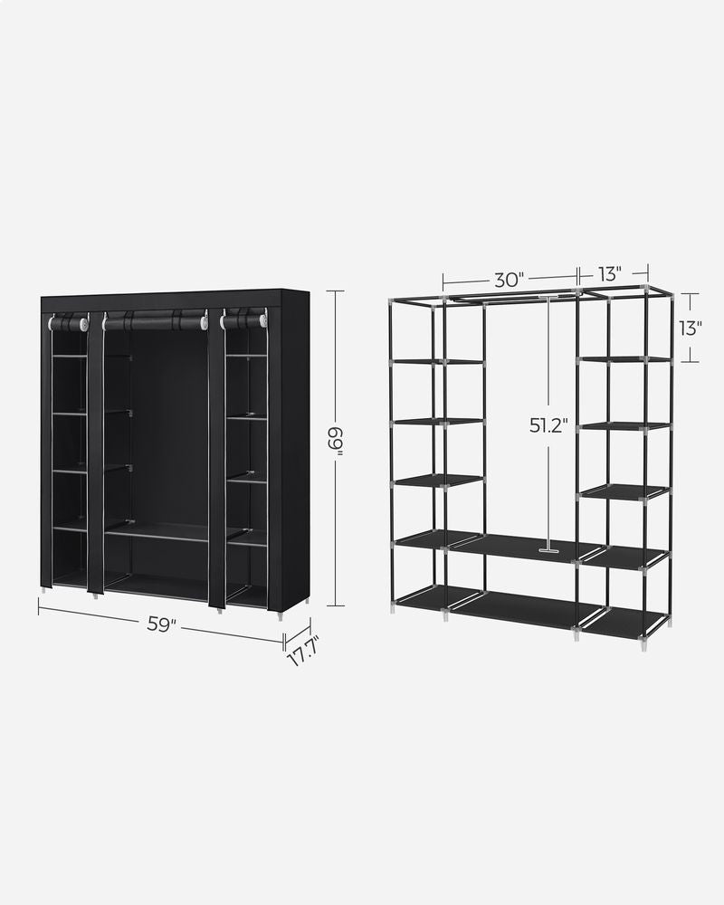 SONGMICS Portable Closet with Non-Woven Fabric Cover 