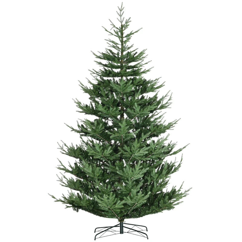 HOMCOM Artificial Christmas Tree with Metal Base, Classic Green Xmas Tree for Holiday Decoration 