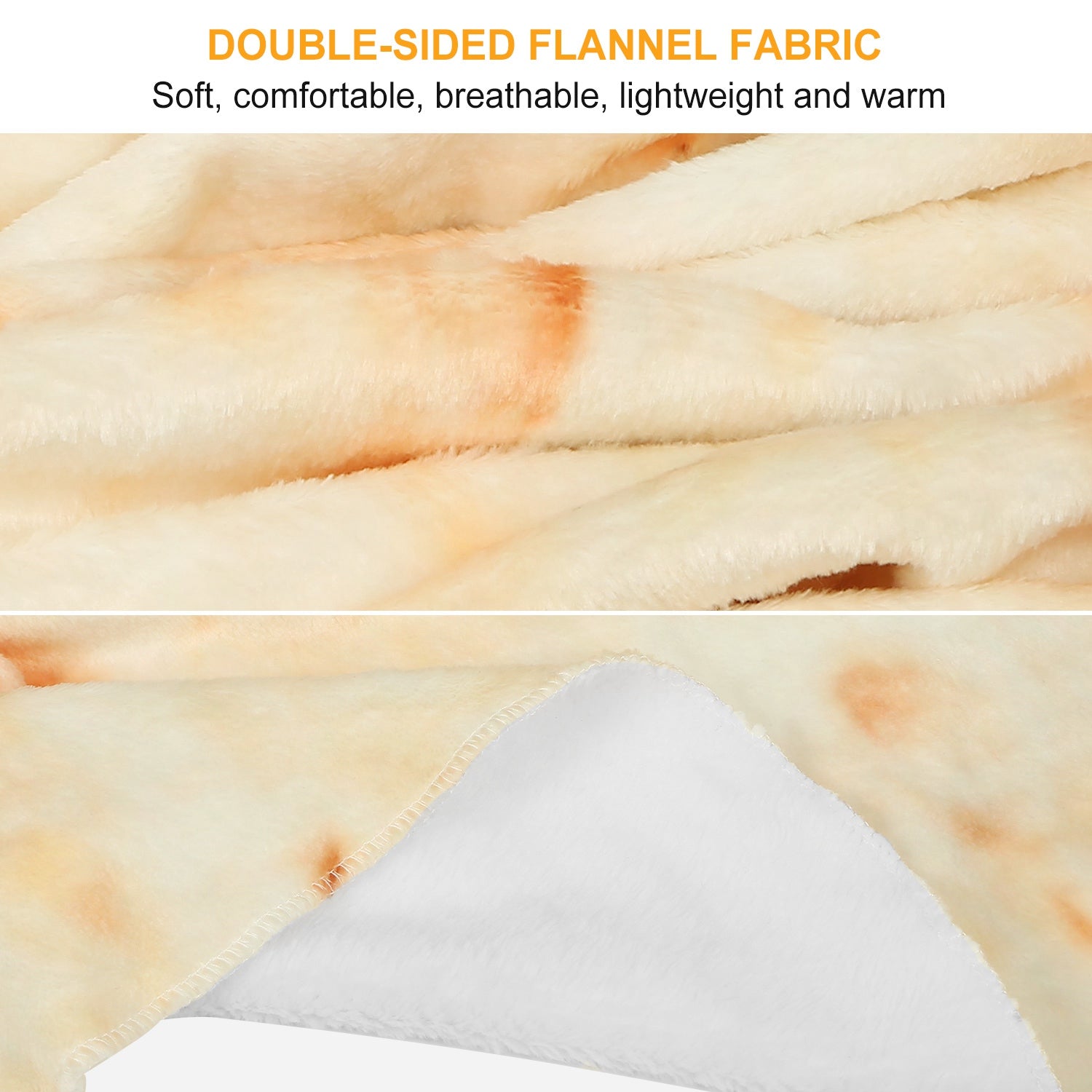 Burrito Tortilla Throw Blanket Pancake Wrap Blanket Soft Round Swaddle for Adults Kids Baby Pets