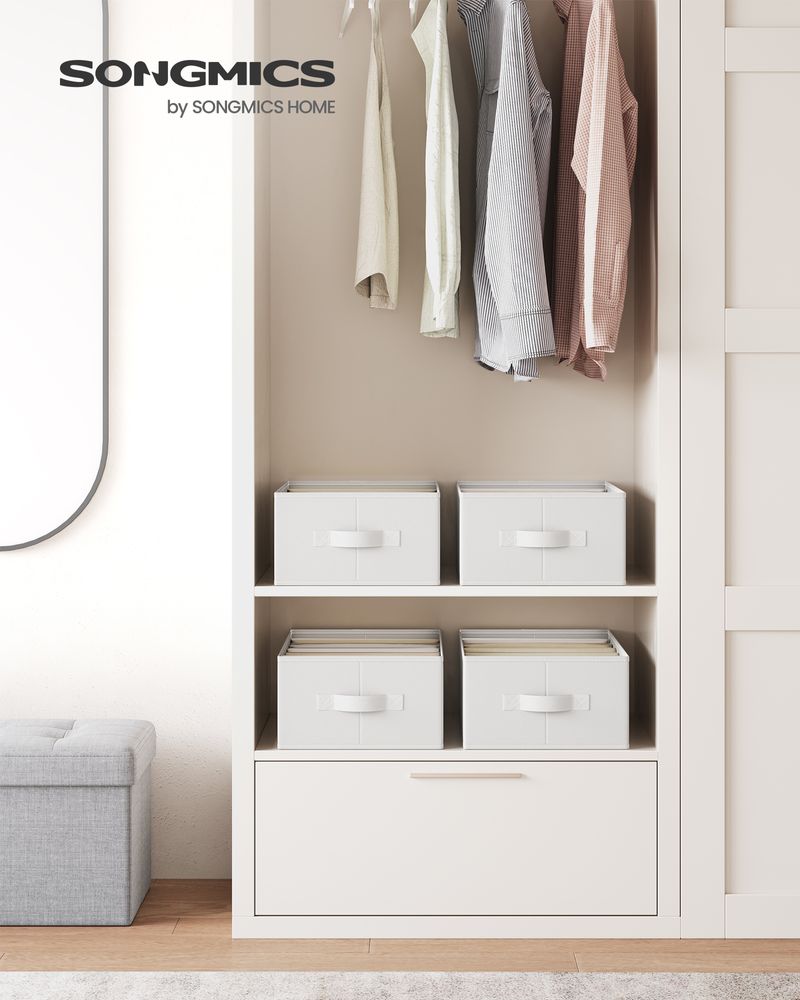 SONGMICS Wardrobe Clothes Organizer with 6 Grids 