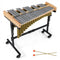 32 Note Marimba Aluminum Xylophone with Rubber Wood Base-Golden