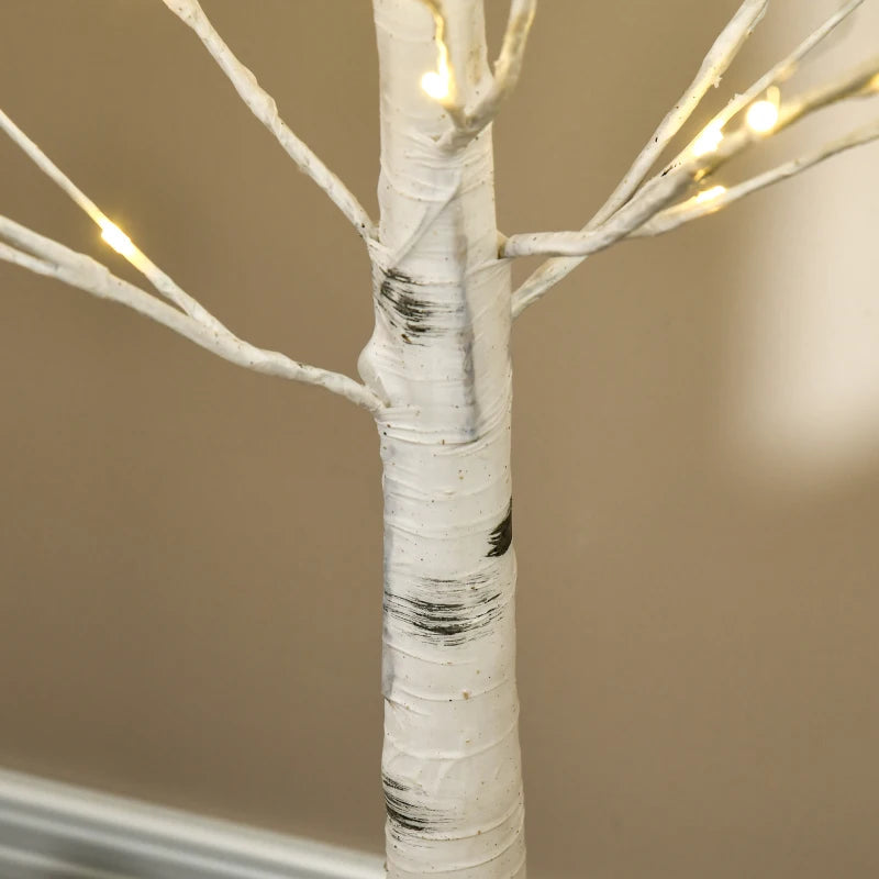 Outsunny Garden Birch Tree Light with 58 Warm LED Lights and 8 Modes, DIY Artificial Lamp for Indoor & Outdoor Parties 