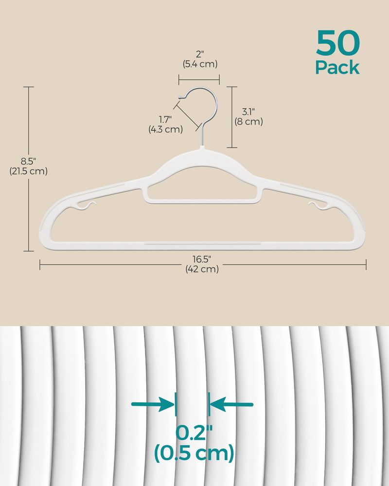 SONGMICS Heavy-Duty Plastic Hangers 