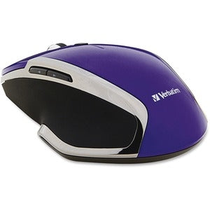 Verbatim Wireless Notebook 6-Button Deluxe Blue LED Mouse - Purple 
