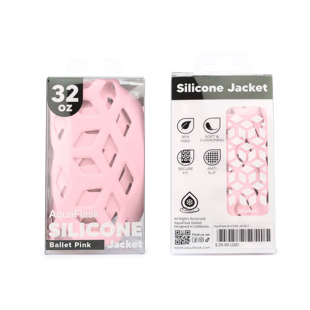 AquaFlask 32oz Silicone Sleeve – Durable, Non-Slip & Shock-Absorbing Bottle Cover 