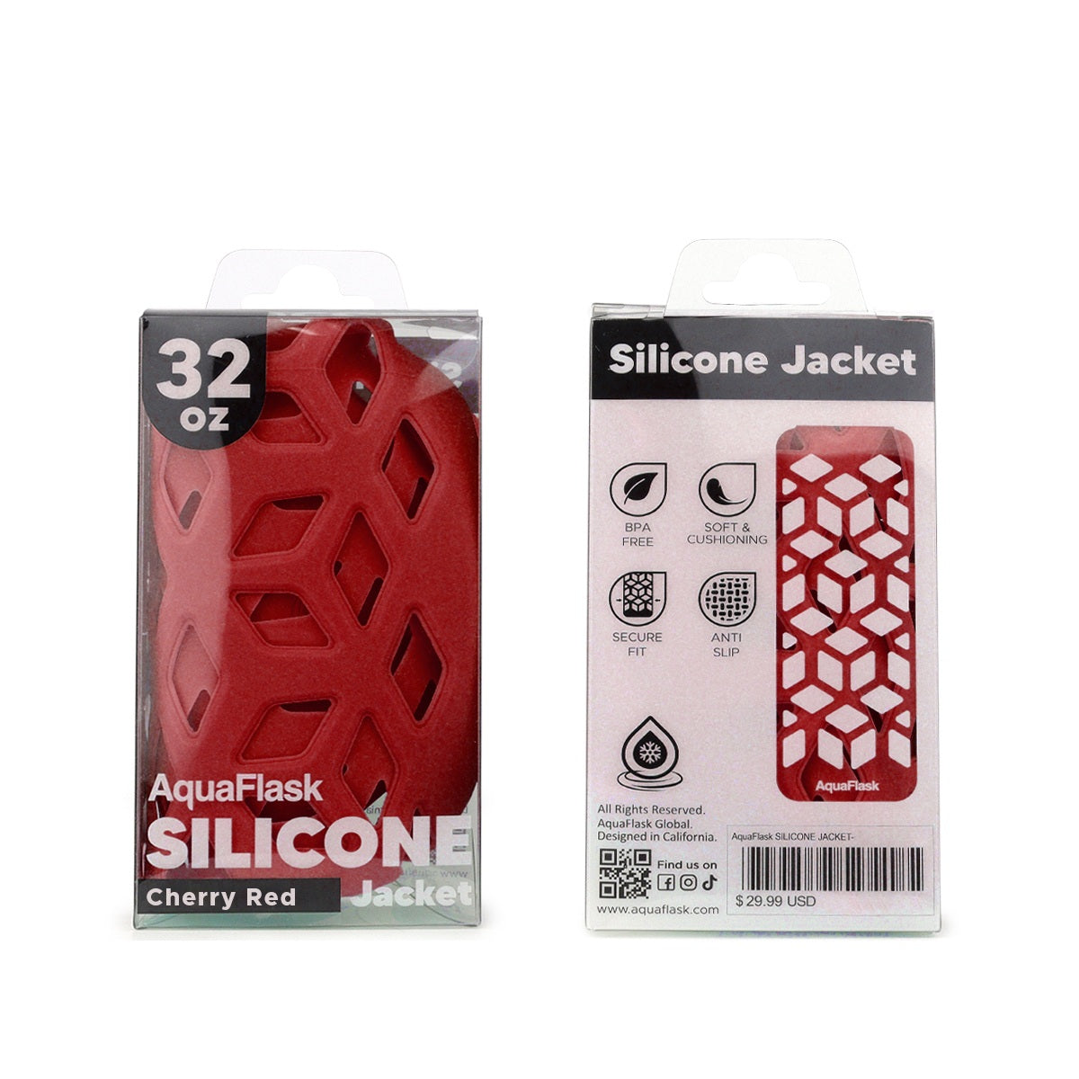 AquaFlask 32oz Silicone Sleeve – Durable, Non-Slip & Shock-Absorbing Bottle Cover 