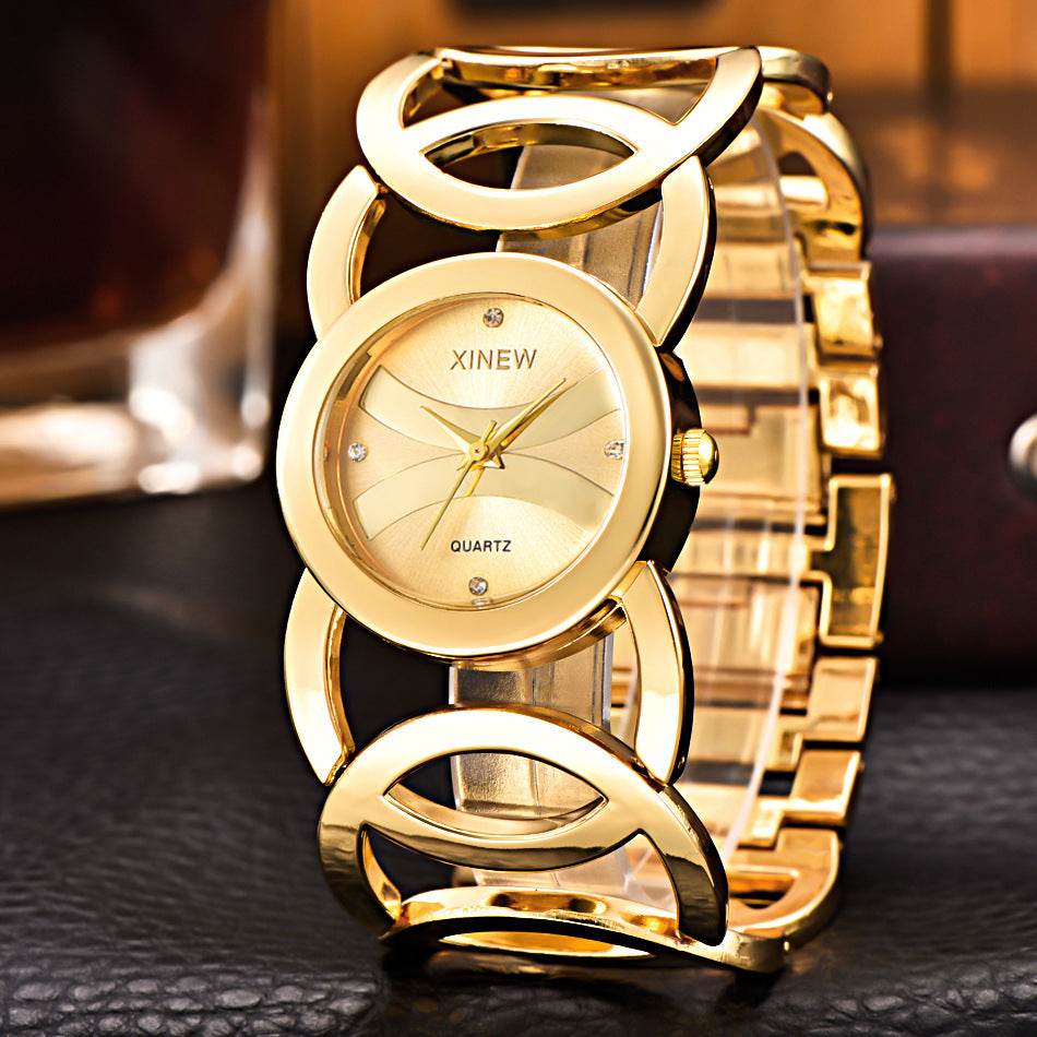 Stainless steel bracelet watch for ladies 