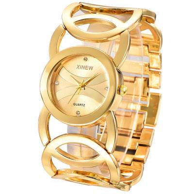 Stainless steel bracelet watch for ladies 