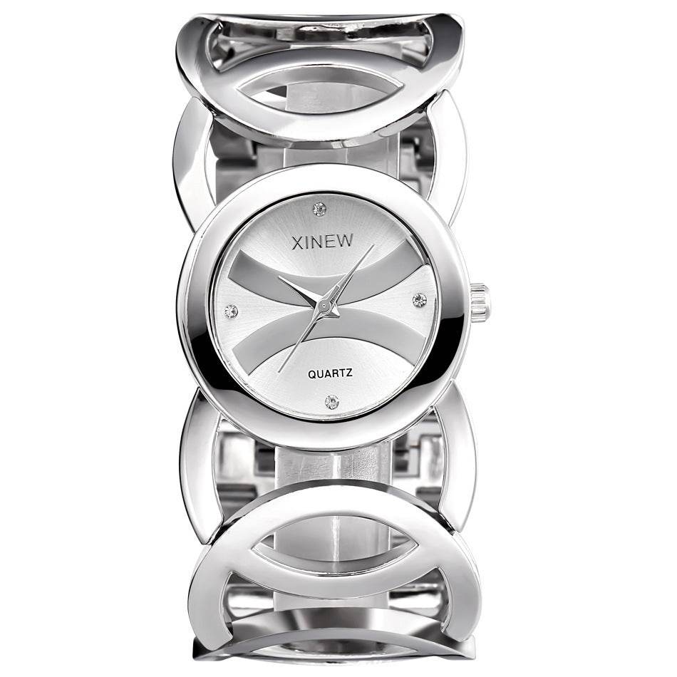 Stainless steel bracelet watch for ladies 
