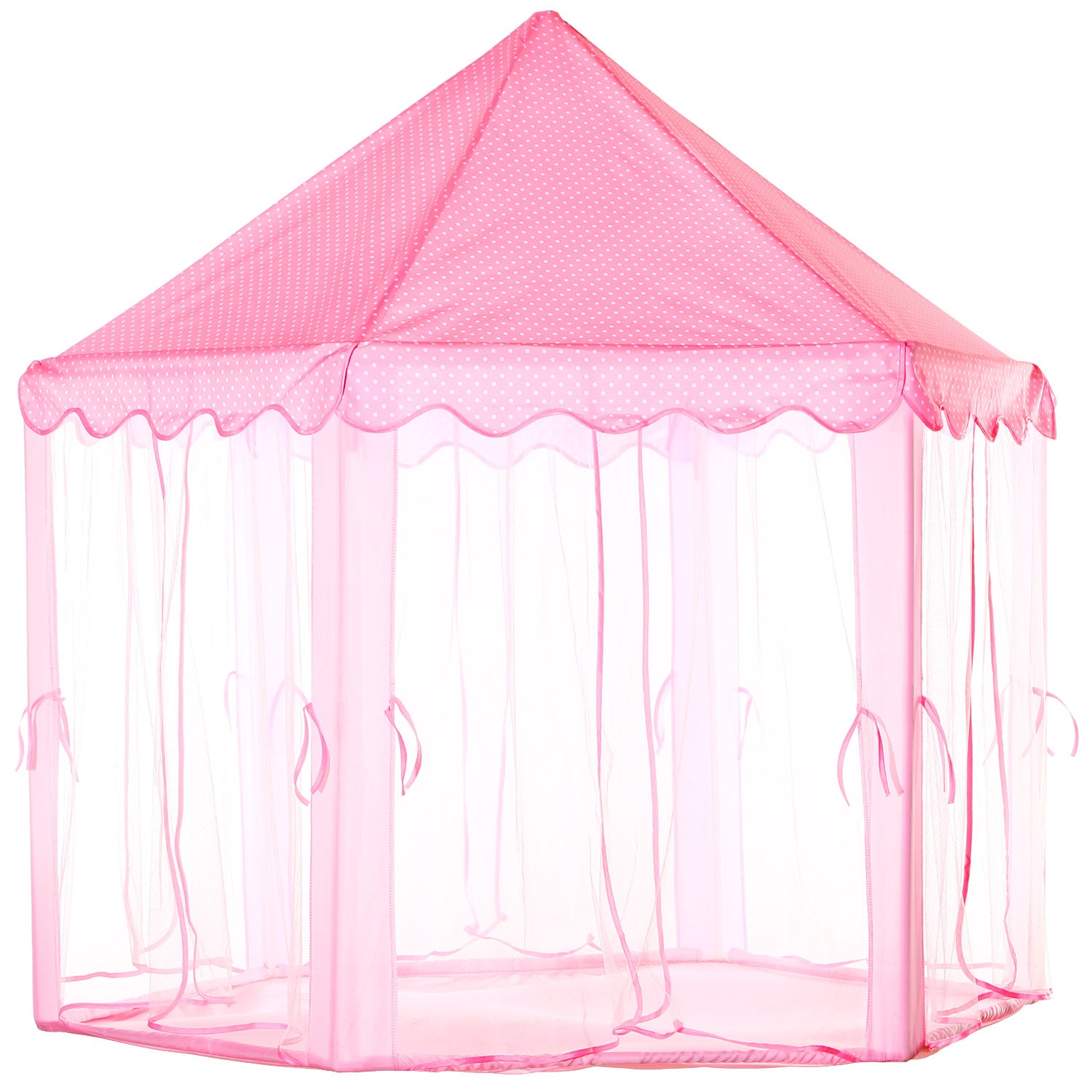 Kids Play Tents Princess for Girls Princess Castle Children Playhouse Indoor Outdoor Use w/ Carry Case 