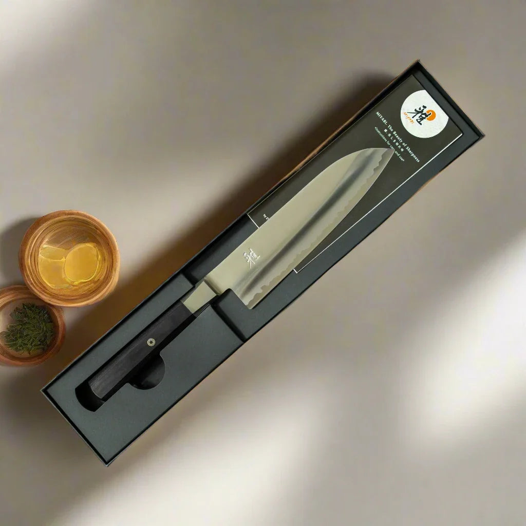 MIYABI 4000 FC 7-Inch Santoku Knife – Black Handle 