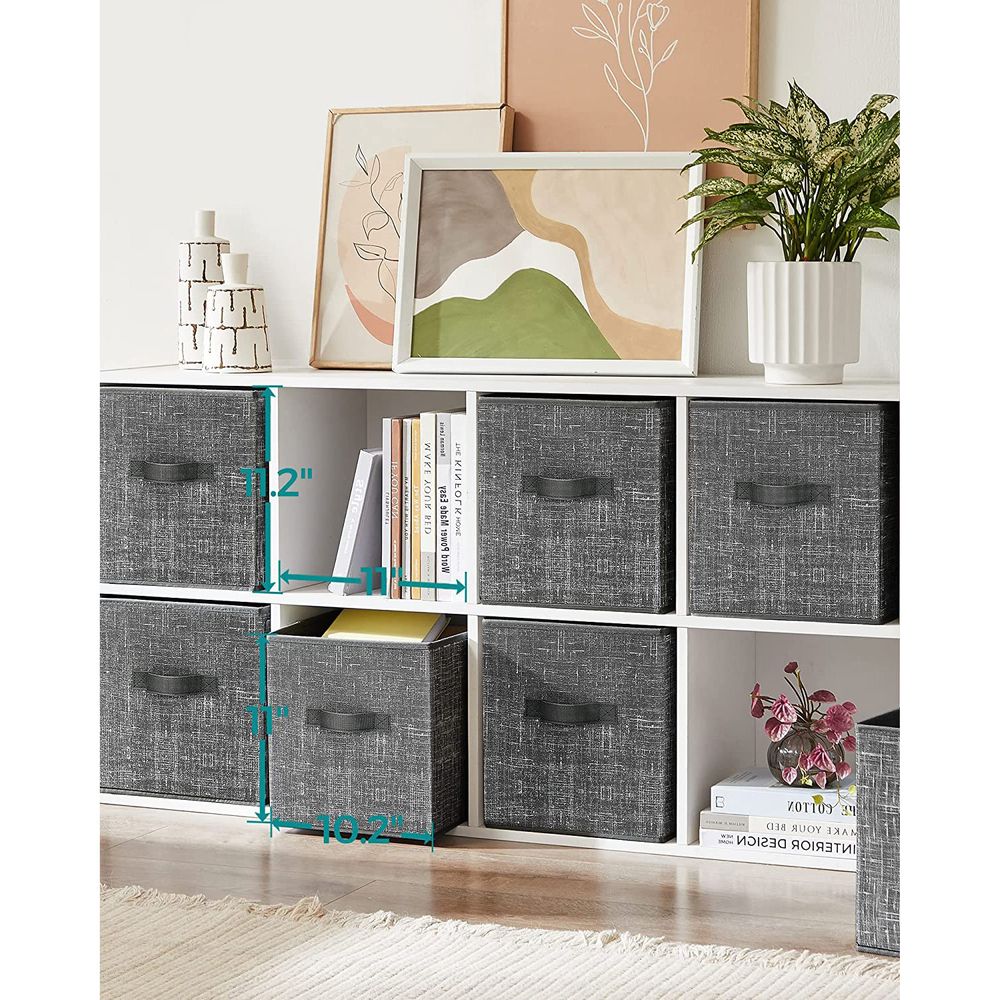 SONGMICS Non-Woven Fabric Storage Cubes with Double Handles 