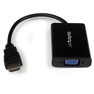 HDMI to VGA Adapter - With Audio - 1080p - 1920 x 1080 - Black - HDMI Converter - VGA to HDMI Monitor Adapter