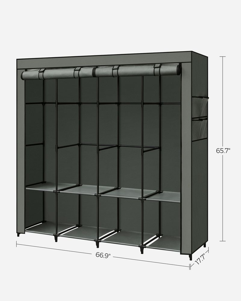 SONGMICS Wardrobe Closet Organizer with Cover 