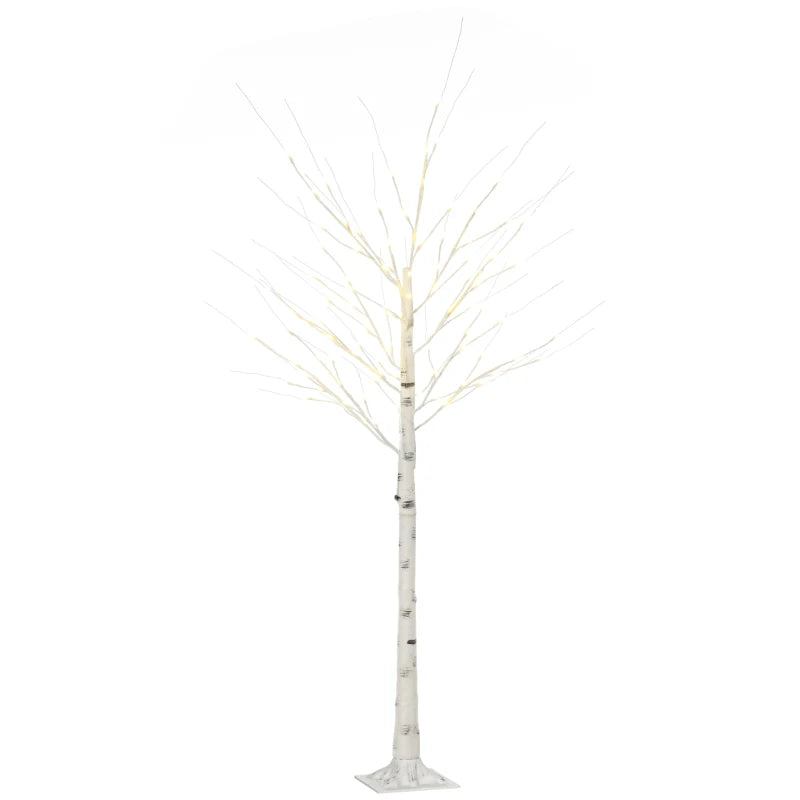 Outsunny Garden Birch Tree Light with 58 Warm LED Lights and 8 Modes, DIY Artificial Lamp for Indoor & Outdoor Parties 