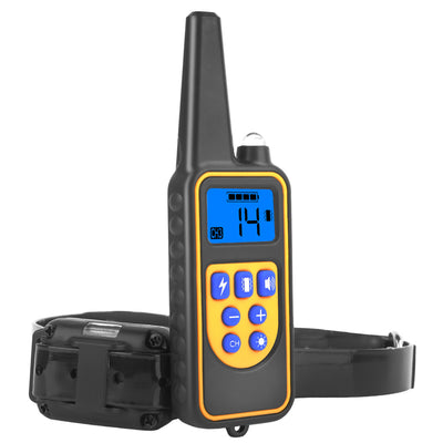 iMounTEK Dog Training Collar IP67 Waterproof Pet Trainer 300mAh Rechargeable 875 Yard Remote Control 4 Modes Adjustable Level 