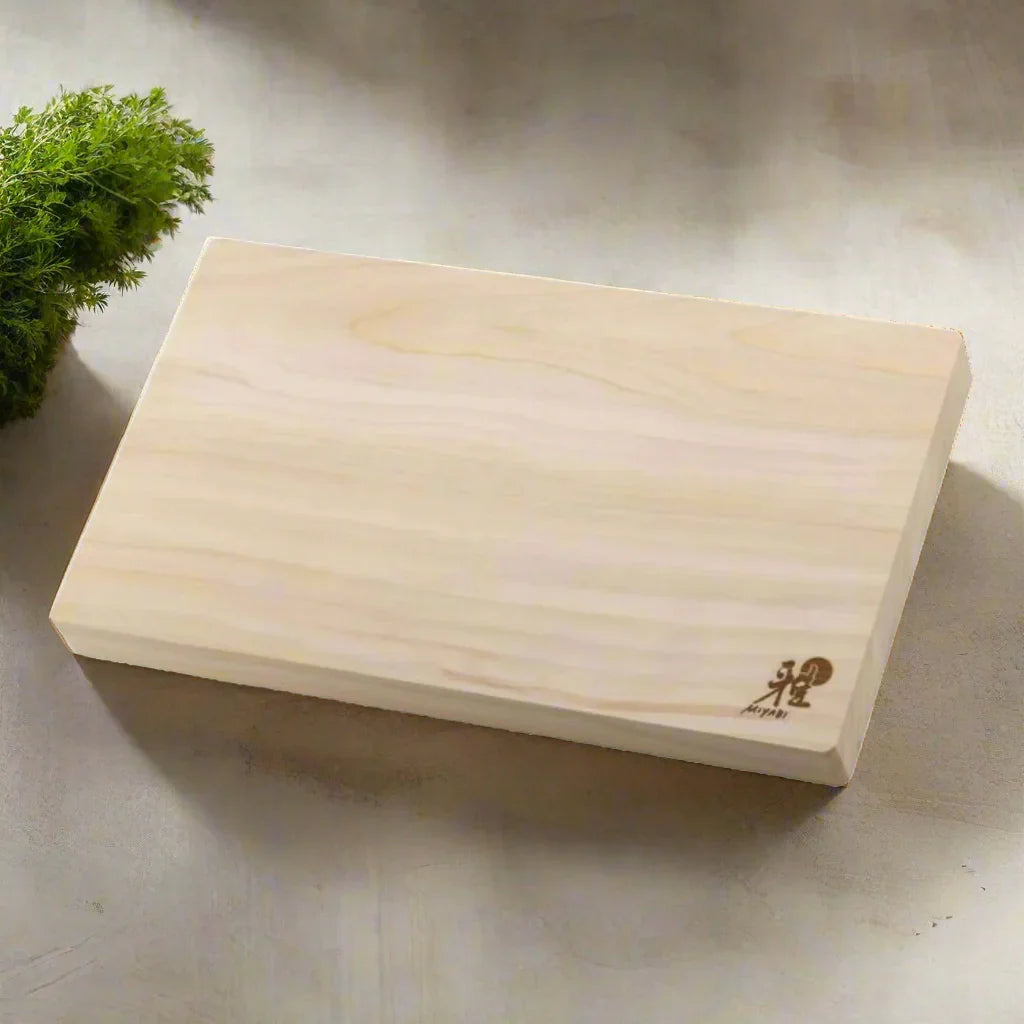 MIYABI Hinoki Cutting Board - 35 x 20 cm | Durable, Antibacterial Japanese Cypress 