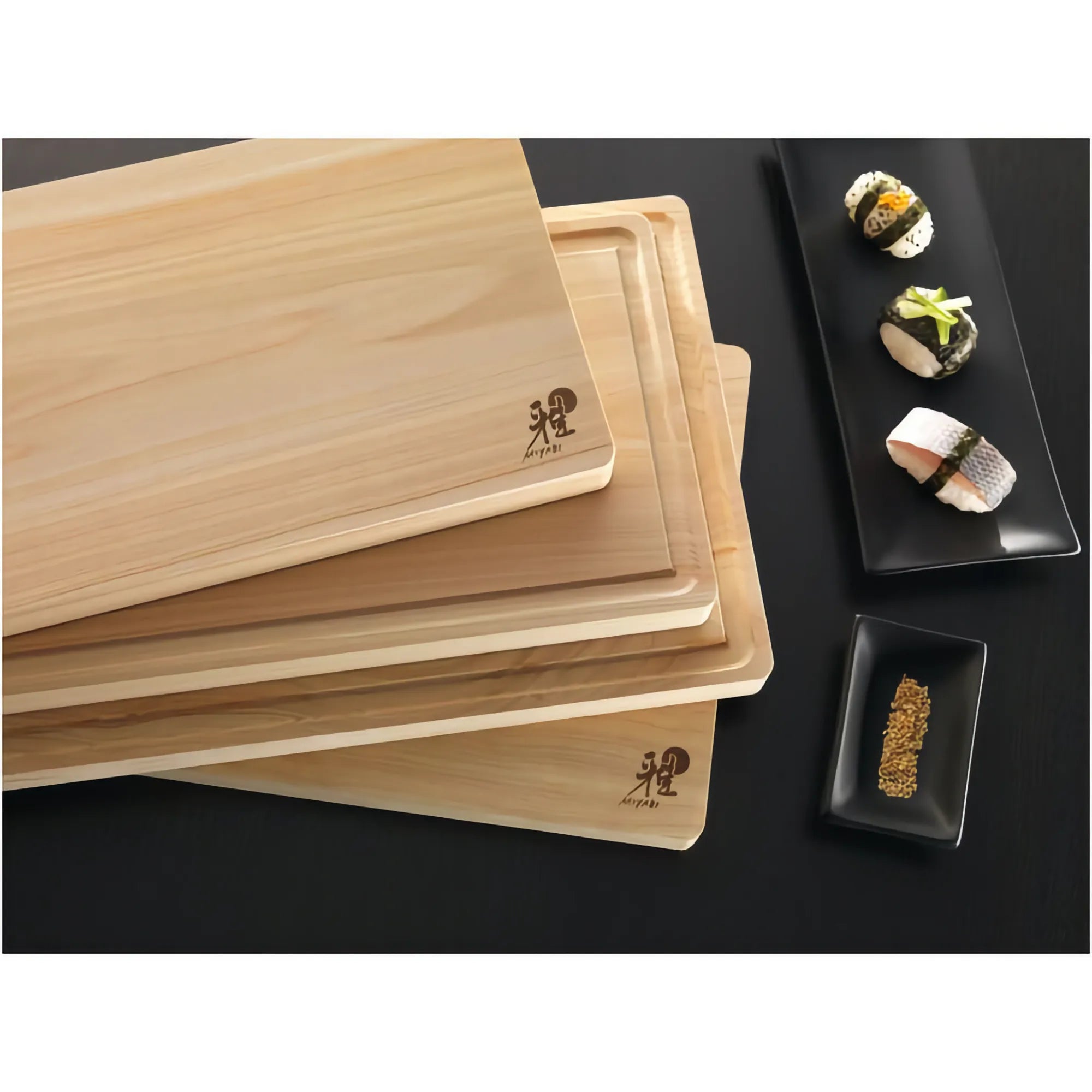 MIYABI Hinoki Cutting Board - 35 x 20 cm | Durable, Antibacterial Japanese Cypress 