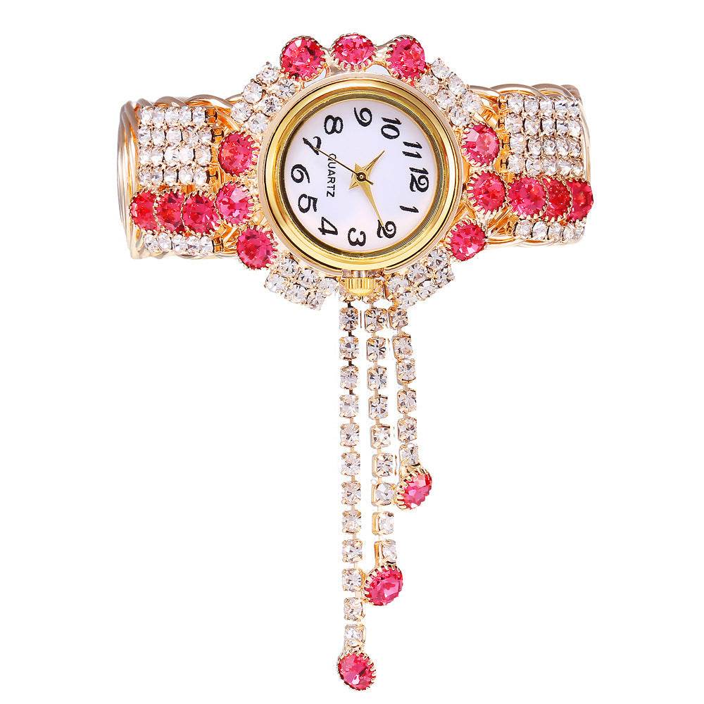 Ladies Fashion Rhinestone Bracelet Watch - Quartz 