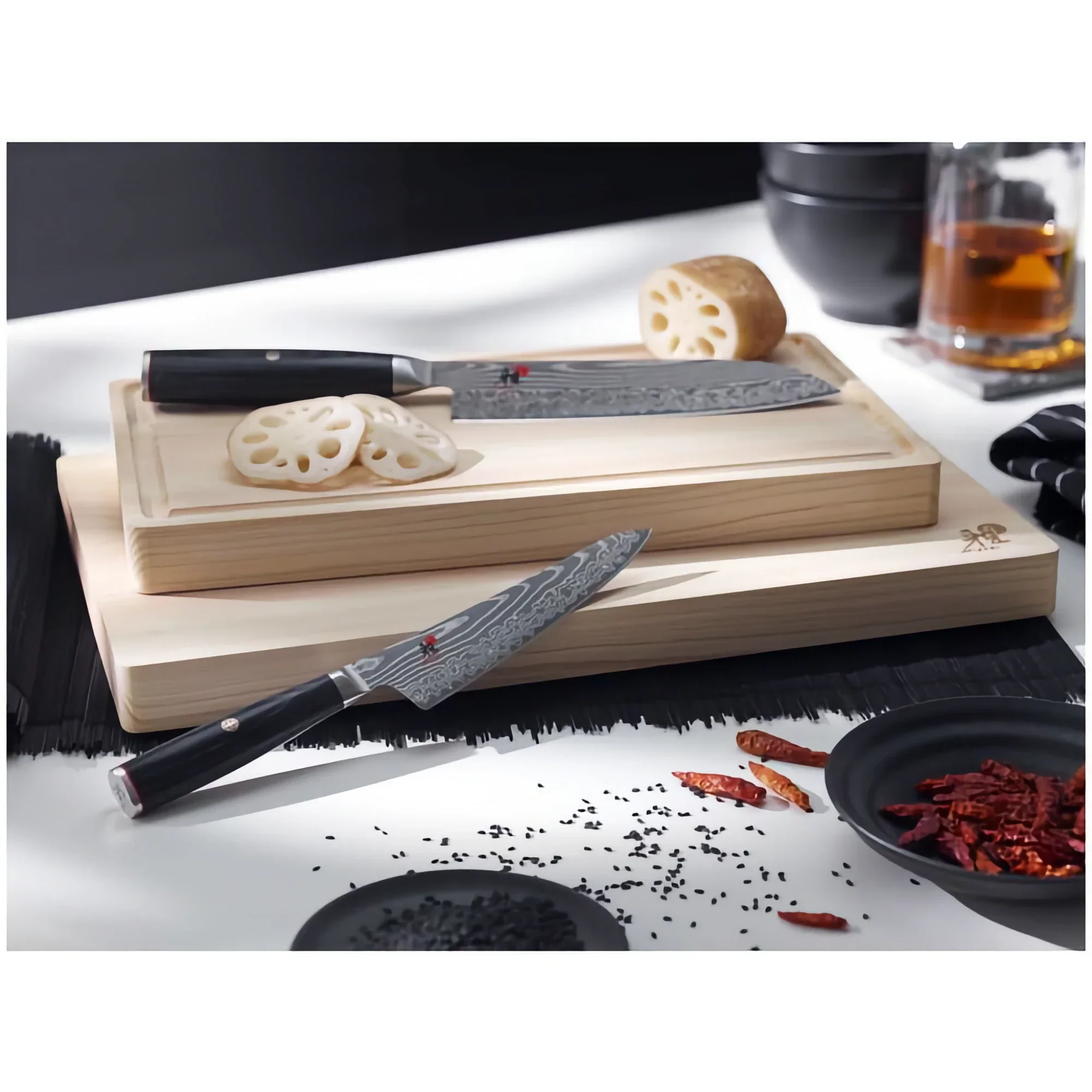 Miyabi Kaizen II 5000FCD 8″ Gyutoh Chef’s Knife – Damascus Steel, Ice-Hardened FC61 Core 