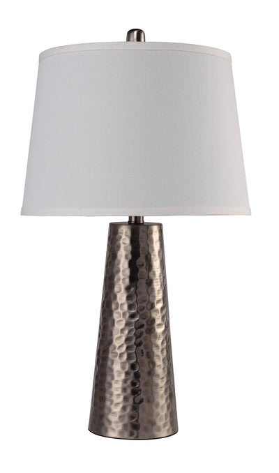 Antique Brass Hammered Table Lamp 