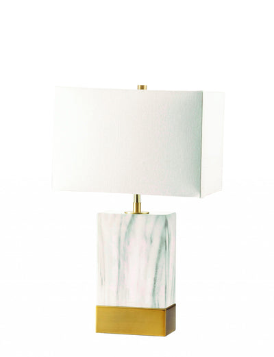 White Marble  Gold Table Lamp 