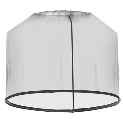 Outsunny 7.5ft Patio Umbrella Screen, Mosquito Net with Door, Easy Setup, for Outdoor Dining - Black 