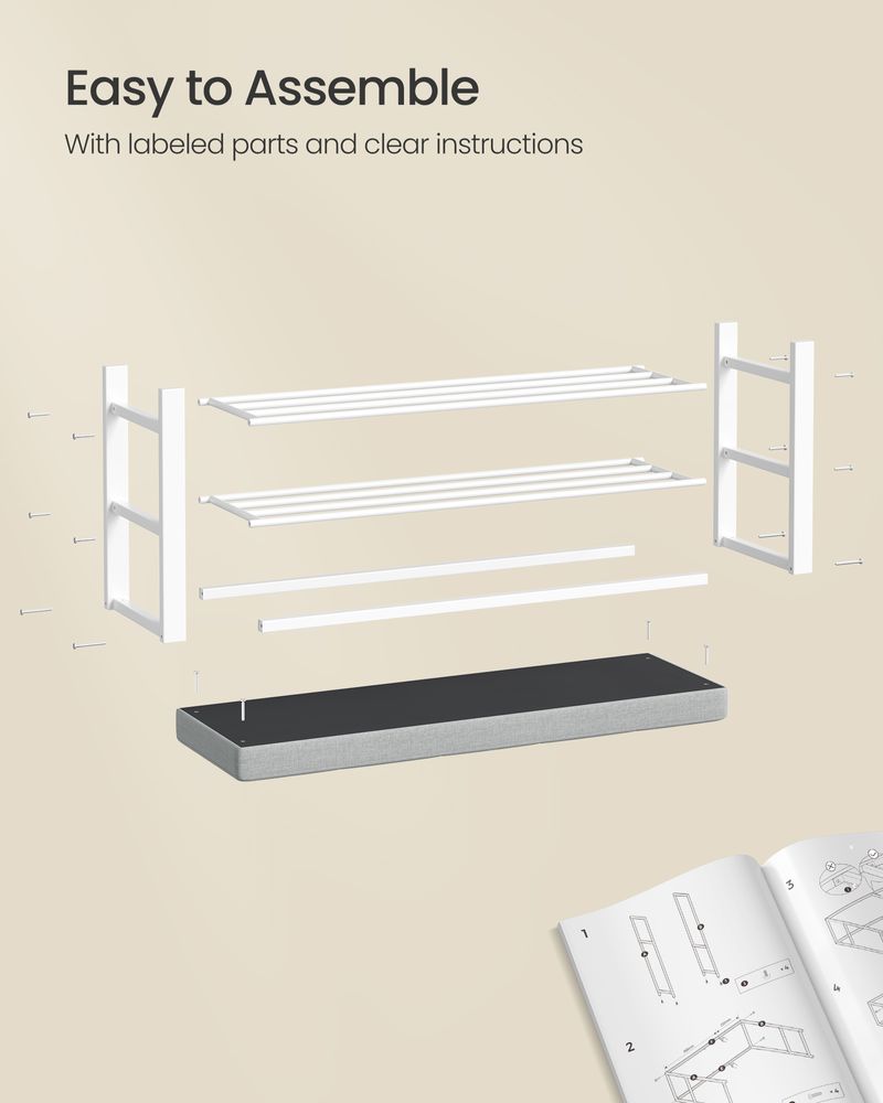SONGMICS Shoe Bench with Cushion 