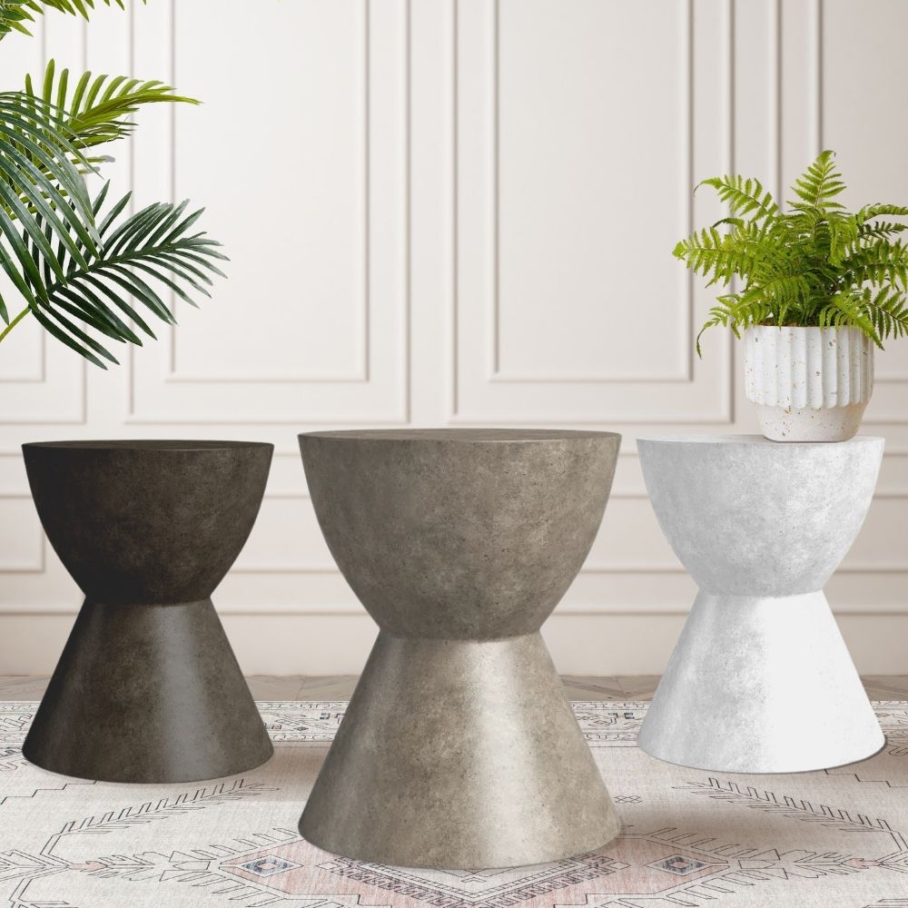 Roger Concrete Terrazzo Mid-Century End Table 