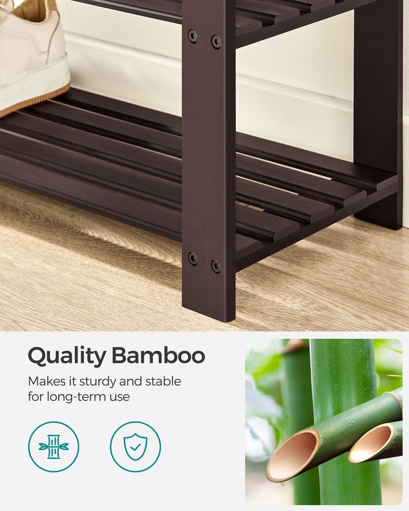 SONGMICS Bamboo Shoe Bench 